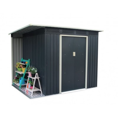 Záhradný domček CHESTER A, 184 x 257 x 142 cm, sivý