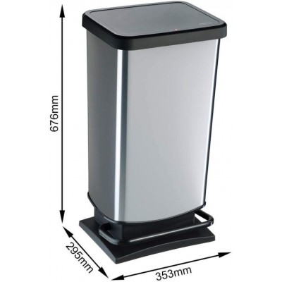ROTHO odpadkový kôš PASO 40 l, betón
