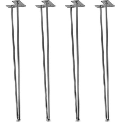 STILISTA nábytková noha z 2 tyčiek, 71 cm, strieborná