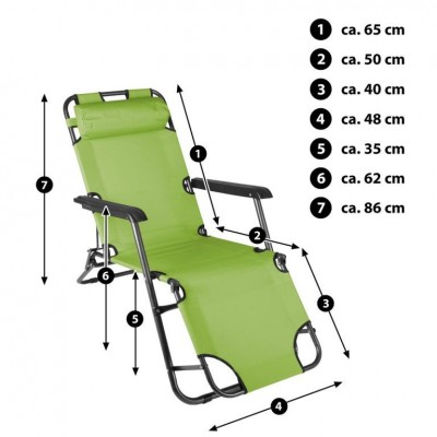 Skladacie záhradné ležadlo - zelené
