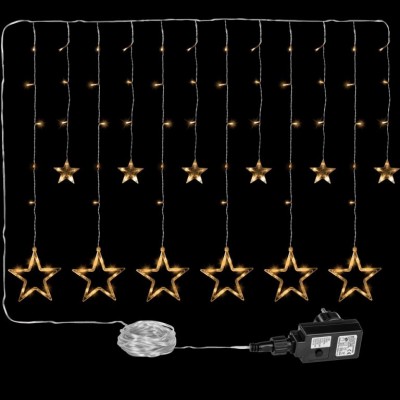 VOLTRONIC Vianočný záves hviezdy 150 LED, teplá biela