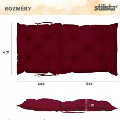 STILISTA sada 2 polstrovania na nízkej stoličky, antracitová