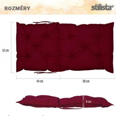 STILISTA sada 2 polstrovaní na nízké stoličky, modrá