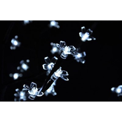 NEXOS Dekoratívny LED strom s kvetmi 1,5 m, studená biela