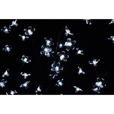 NEXOS Dekoratívny LED strom s kvetmi 1,5 m, studená biela