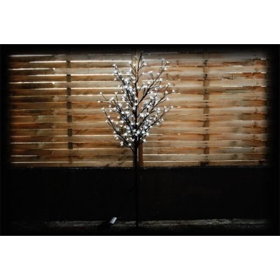 NEXOS Dekoratívny LED strom s kvetmi 1,5 m, studená biela