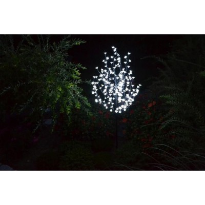 NEXOS Dekoratívny LED strom s kvetmi 1,5 m, studená biela