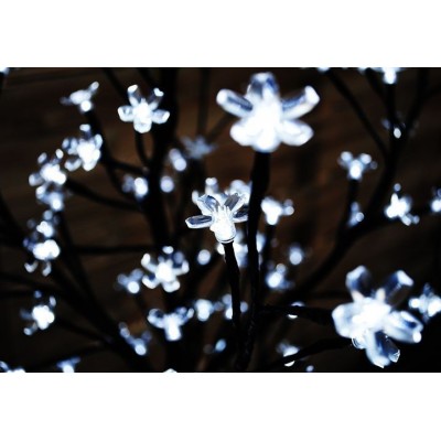 NEXOS Dekoratívny LED strom s kvetmi 1,5 m, studená biela
