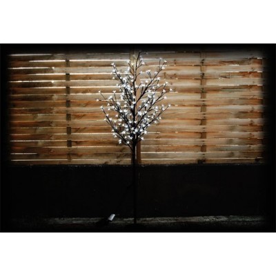 NEXOS Dekoratívny LED strom s kvetmi 1,5 m, studená biela