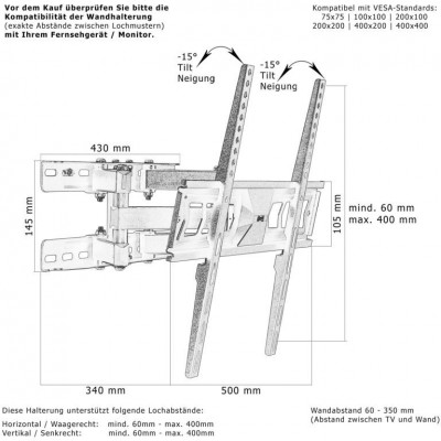 Nástenný držiak na TV