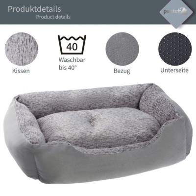 Petstuff pelech pre psa, veľkosť M, 65 x 48 x 19 cm, šedý