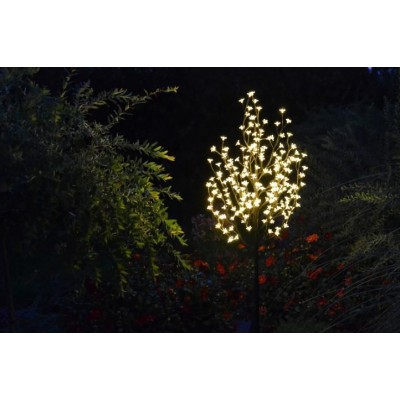NEXOS Dekoratívny LED strom s kvetmi 1,5 m, teplá biela
