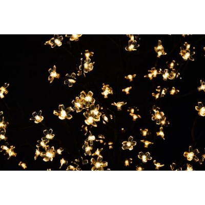 NEXOS Dekoratívny LED strom s kvetmi 1,5 m, teplá biela