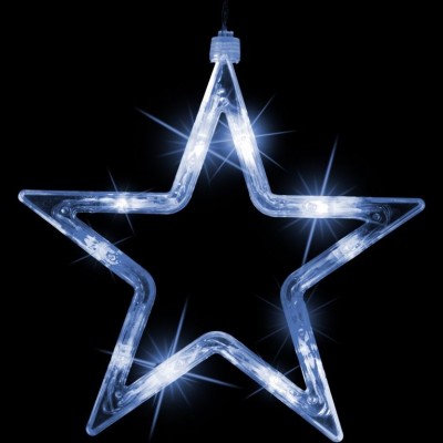 Vianočná dekorácia - svietiace hviezdy,150 LED, studenobiele