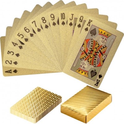 Poker karty plastové - zlaté Poker karty plastové - zlaté
