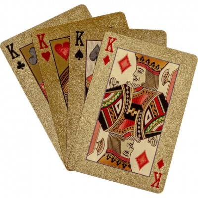 Poker karty plastové - zlaté Poker karty plastové - zlaté