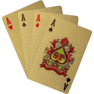 Poker karty plastové - zlaté Poker karty plastové - zlaté