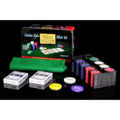 Poker žetóny 200 ks v plechovej dóze