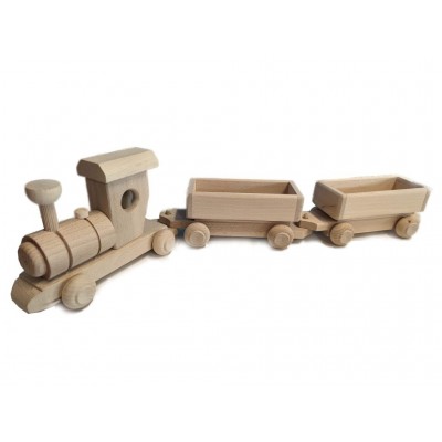 Drevený vláčik s vagónmi, 56 x 8 x 12 cm