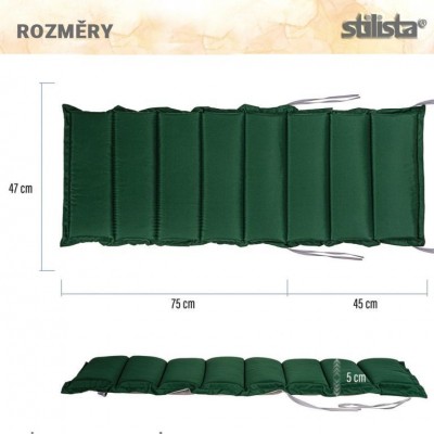 STILISTA sada 2 polstrovania na stoličky, antracit / krémová