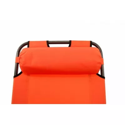 Skladacie záhradné ležadlo - oranžové
