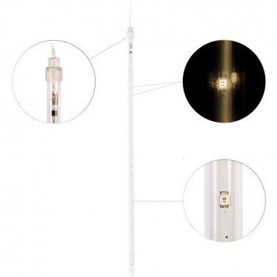 Vianočné osvetlenie - padajúci sneh, 480 LED, teple biele