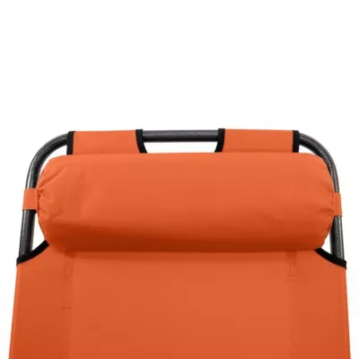 Skladacie záhradné ležadlo - oranžové