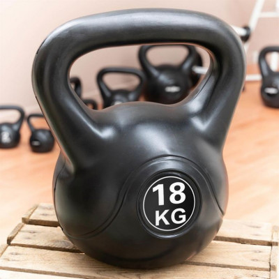 MAXXIVA Kettlebell činka, čierna, 18 kg