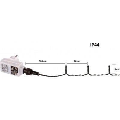 VOLTRONIC Vianočná reťaz 20m, 200 LED,studená biela, ovládač