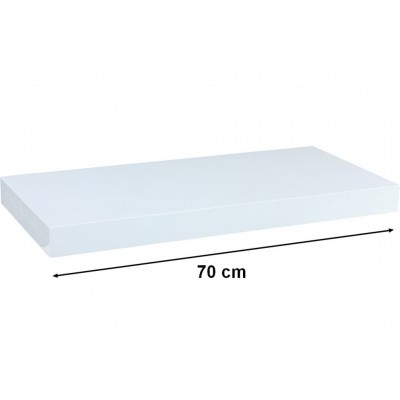 Nástenná polica STILISTA VOLATO - lesklá biela 70 cm