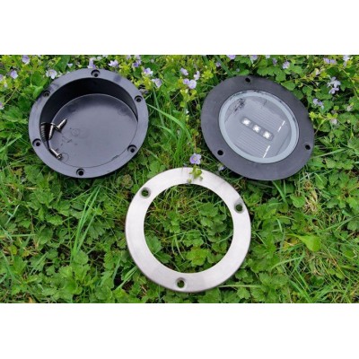 Záhradná sada solárnych vstavaných LED svietidiel Garth 4 ks