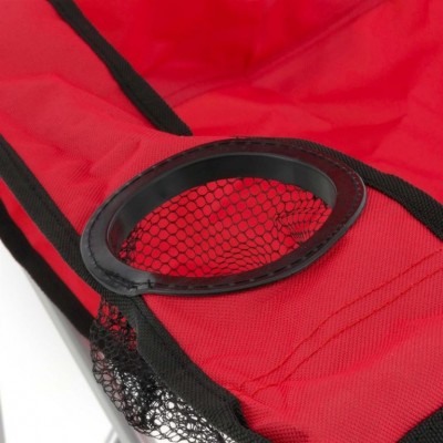 Set červených skladacích kempingových stoličiek