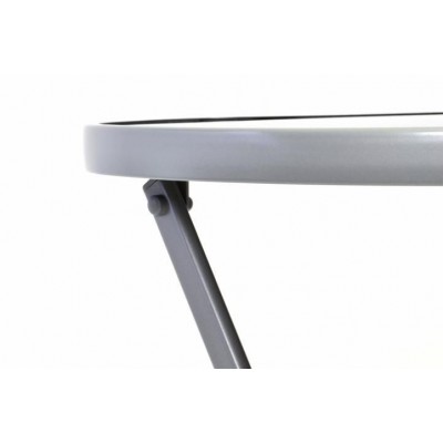 Záhradný set dvoch kresiel a skleneného stolíka so sklápacou doskou