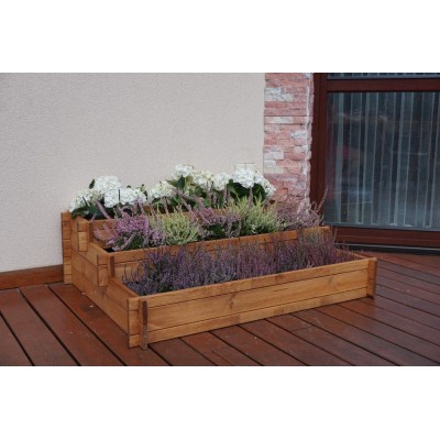 Drevený exkluzívny kvetináč kaskádovitý ZÁHRADKA