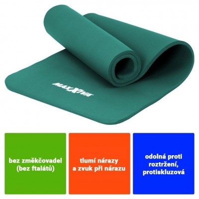 MAXXIVA gymnastická podložka, 190x100x1, 5 cm, petrolejová