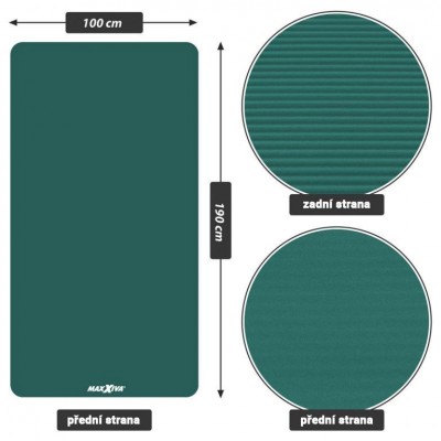 MAXXIVA gymnastická podložka, 190x100x1, 5 cm, petrolejová