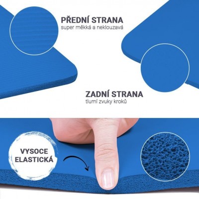 Gorilla Sports Podložka na jogu, 190 x 100 cm, modrá