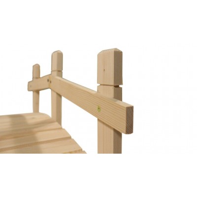 Záhradný drevený most bez povrchovej úpravy - 71 cm