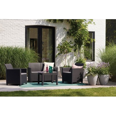 Allibert Záhradný set CLAIRE 2 SEATERS SOFA, grafit