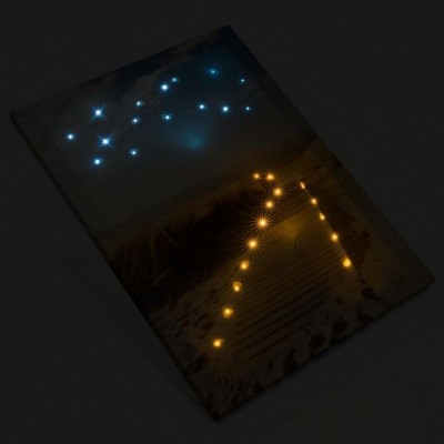 Nástenná maľba piesočná cesta na pláž, 30 LED, 30 x 40 cm Nástenná maľba piesočná cesta na pláž, 30 LED, 30 x 40 cm