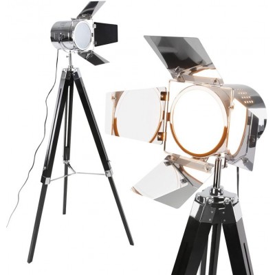 Stojaca lampa so statívom, čierna