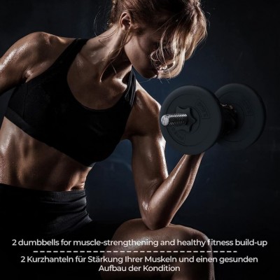 PHYSIONICS Vzpieračský set so závažím, hviezd. zámky, 76 kg