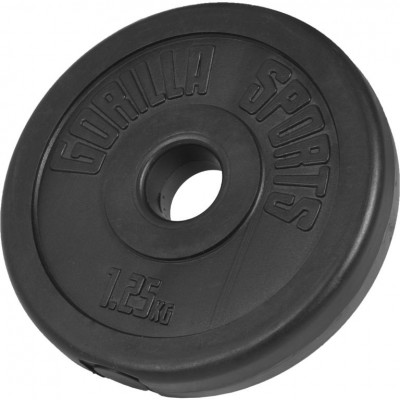 Gorilla Sports Činkový kotúč z plastu, výplň cement 1,25 kg