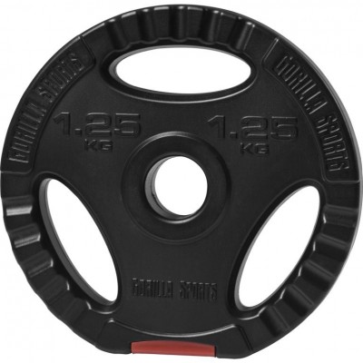 Gorilla Sports Kotúč potiahnutý plastom, výplň cement 1,25 kg