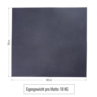 Gorilla Sports Podlahová rohož čierna, 100 x 100 x 2 cm, 1 ks