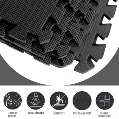 Gorilla Sports Sada ochranných podložiek s koncovkami, čierna