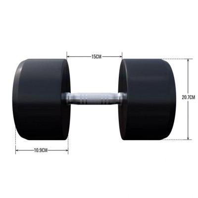 Gorilla Sports Jednoručná činka čierno/biela, 37,5 kg