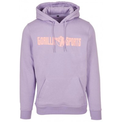 Gorilla Sports Mikina s kapucňou - fialová/koralová L Gorilla Sports Mikina s kapucňou - fialová/koralová L