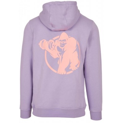 Gorilla Sports Mikina s kapucňou - fialová/koralová L Gorilla Sports Mikina s kapucňou - fialová/koralová L