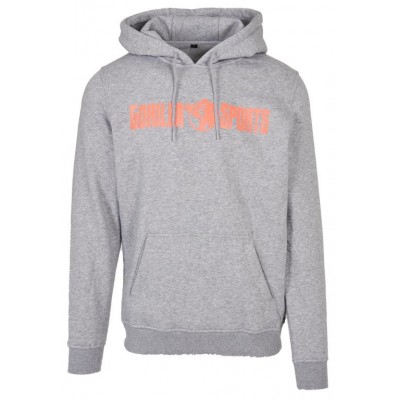 Gorilla Sports Mikina s kapucňou - sivo/oranžová M Gorilla Sports Mikina s kapucňou - sivo/oranžová M